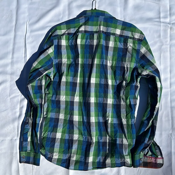 Ted Baker Mens Plaid Button Down Shirt Size 6 - Picture 5 of 5